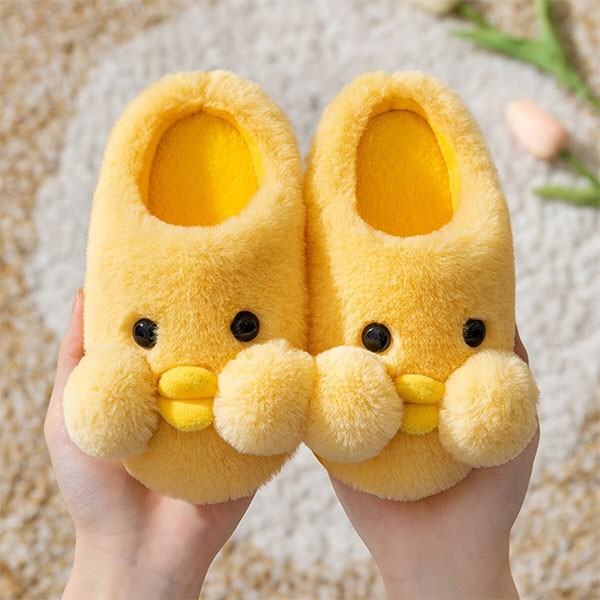 Children's Home Cotton Slippers Rabbit Non-slip Indoor Warm In Winter Fluffy  Slippers Pink Girls Shoes Slippers Kids Miaoyoutong